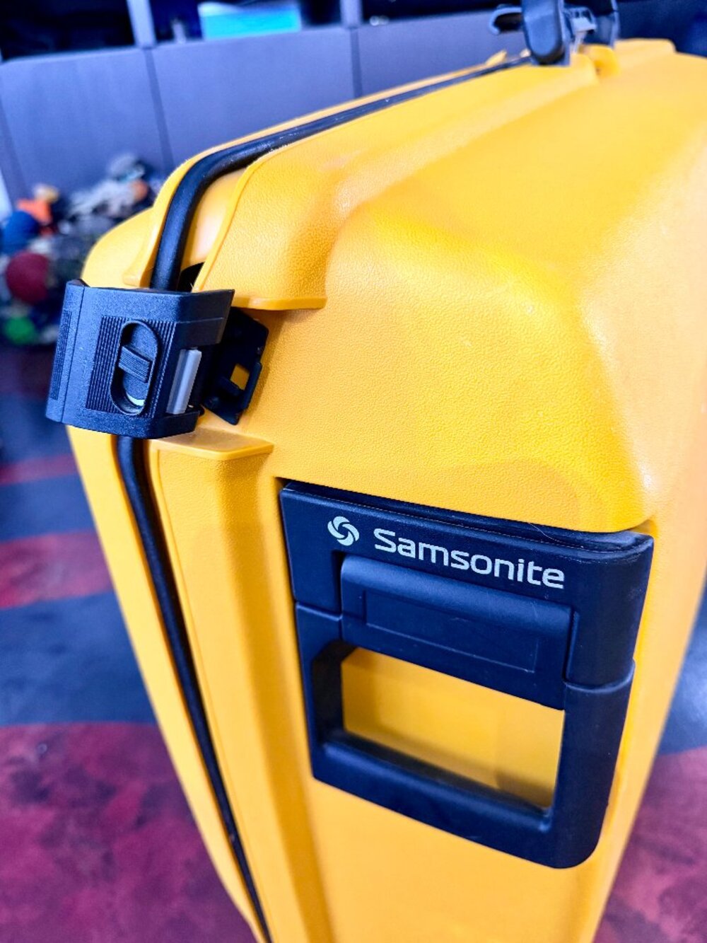 Vintage Samsonite Bright Yellow Hard Shell Suitcase